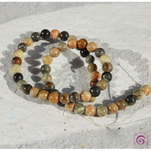 Silver leaf hot sale jasper beads